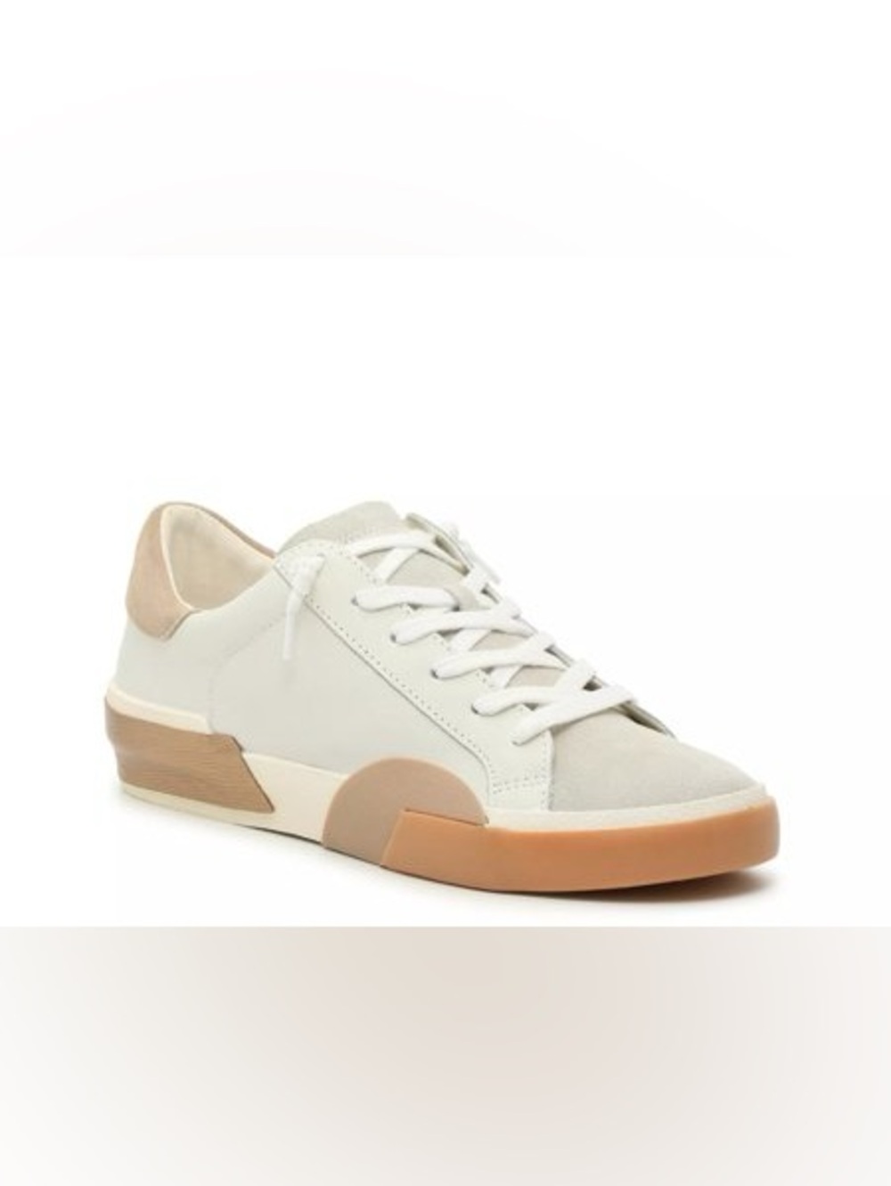 Dolce Vita Zina White/Tan leather Women's Sneakers size:9